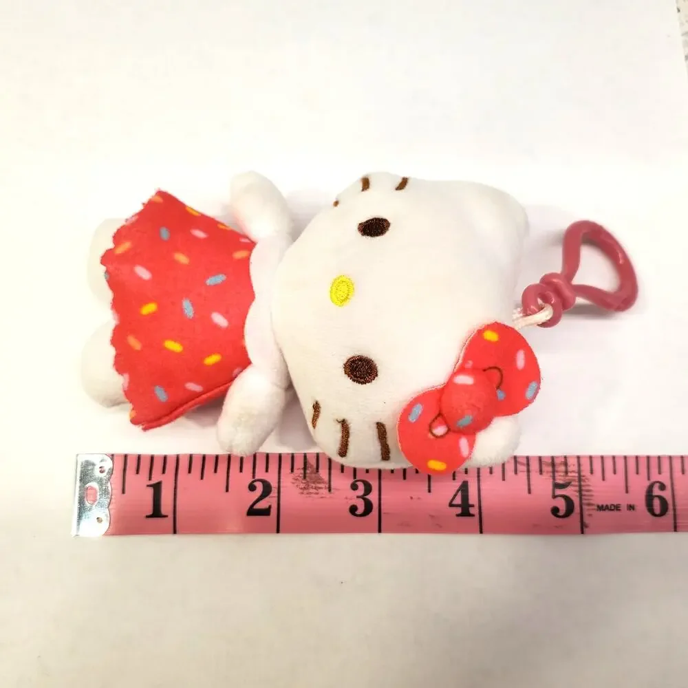 HELLO KITTY Plush Danglers Series 2 Rainbow Sprinkles Cupcake Clip On Toy